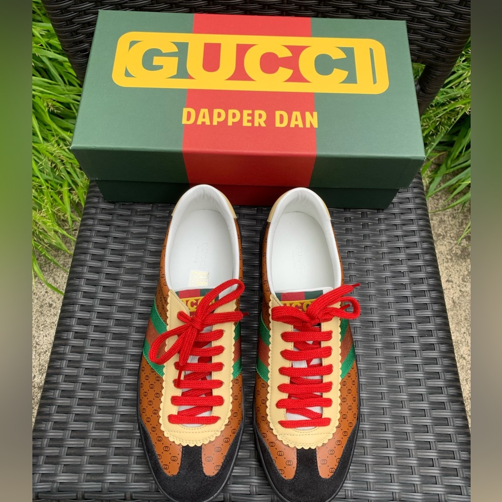 Authentic Gucci X Dapper Dan Leather Sneaker - Picture 8 of 14